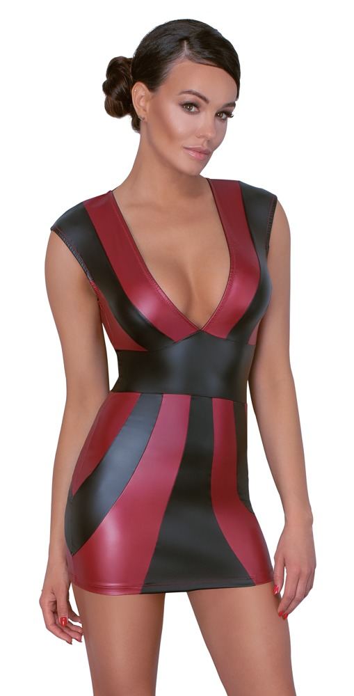 Tailliertes Kleid im 2-farbigen Mattlook