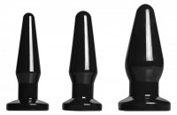 All Black - 3-teiliges Buttplug-Set